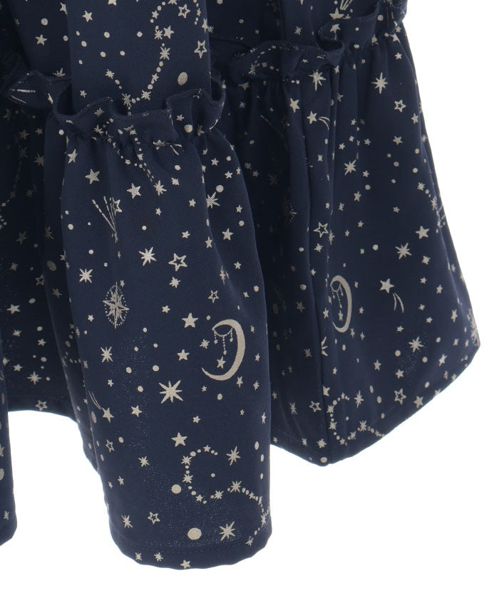 Celestial Starry Sky Foil Print Dress