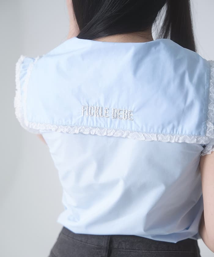 Sailor Collar Lace Blouse