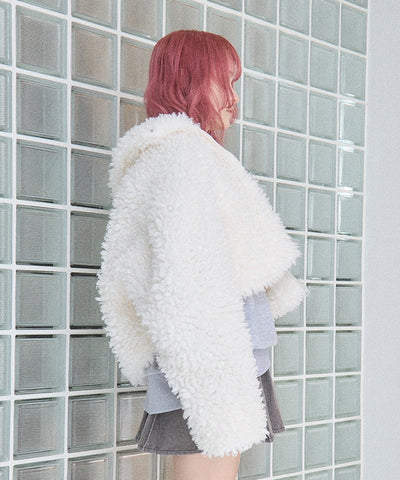 Poodle Faux Fur Short Jacket