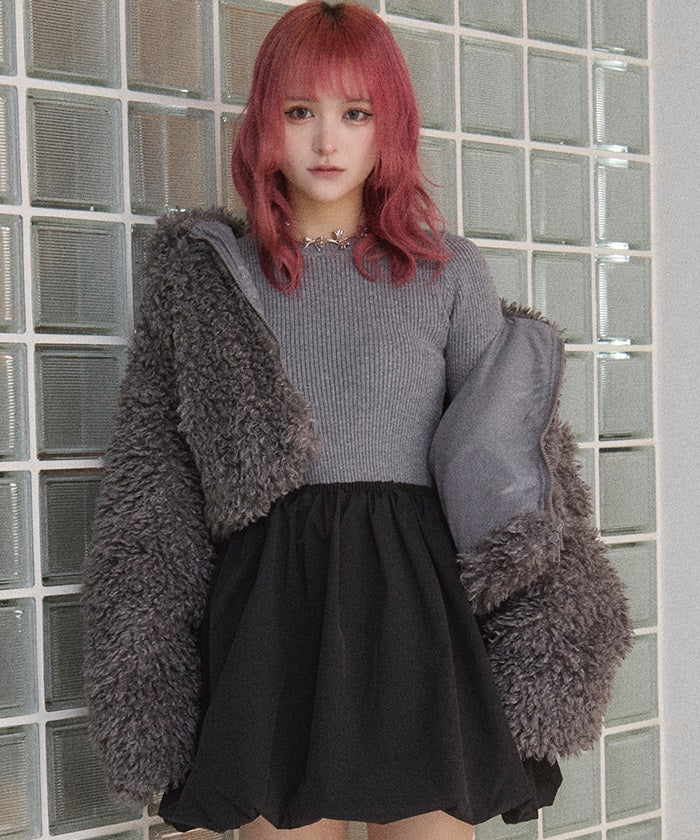 Poodle Faux Fur Short Jacket