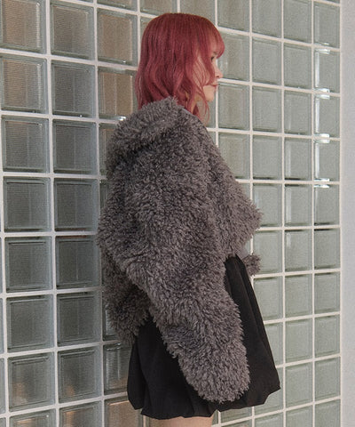 Poodle Faux Fur Short Jacket