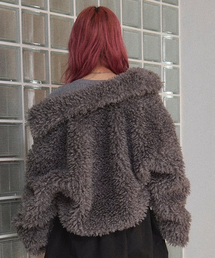 Poodle Faux Fur Short Jacket