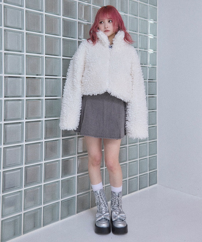 Poodle Faux Fur Short Jacket