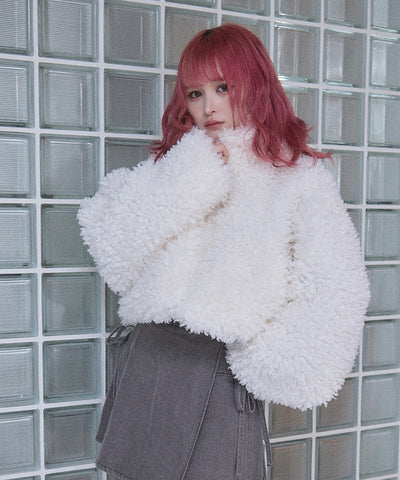 Poodle Faux Fur Short Jacket