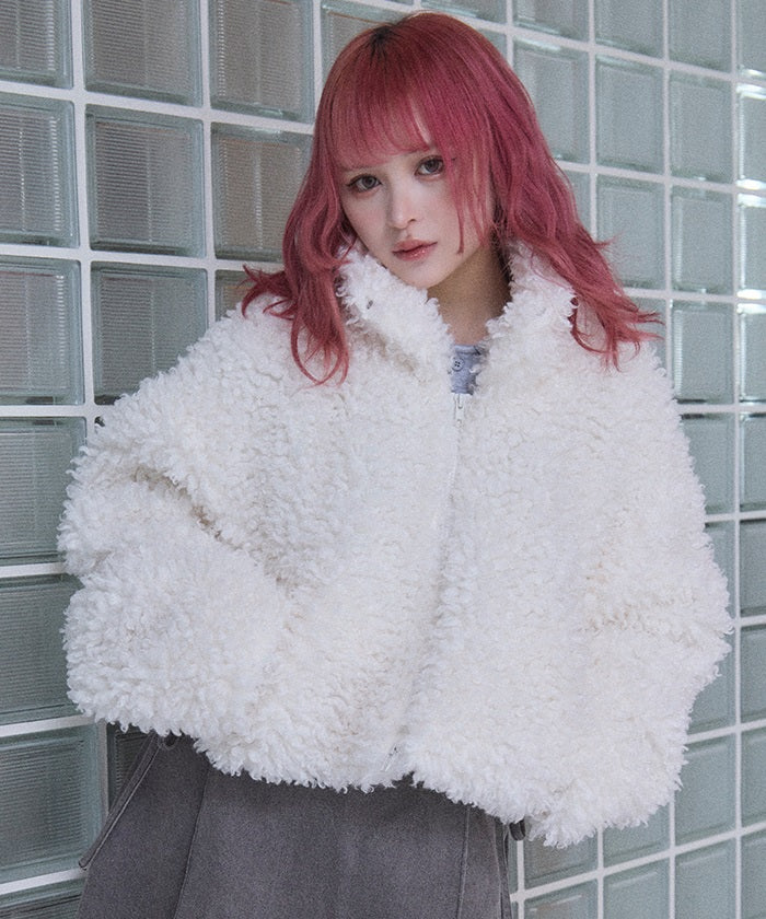 Poodle Faux Fur Short Jacket