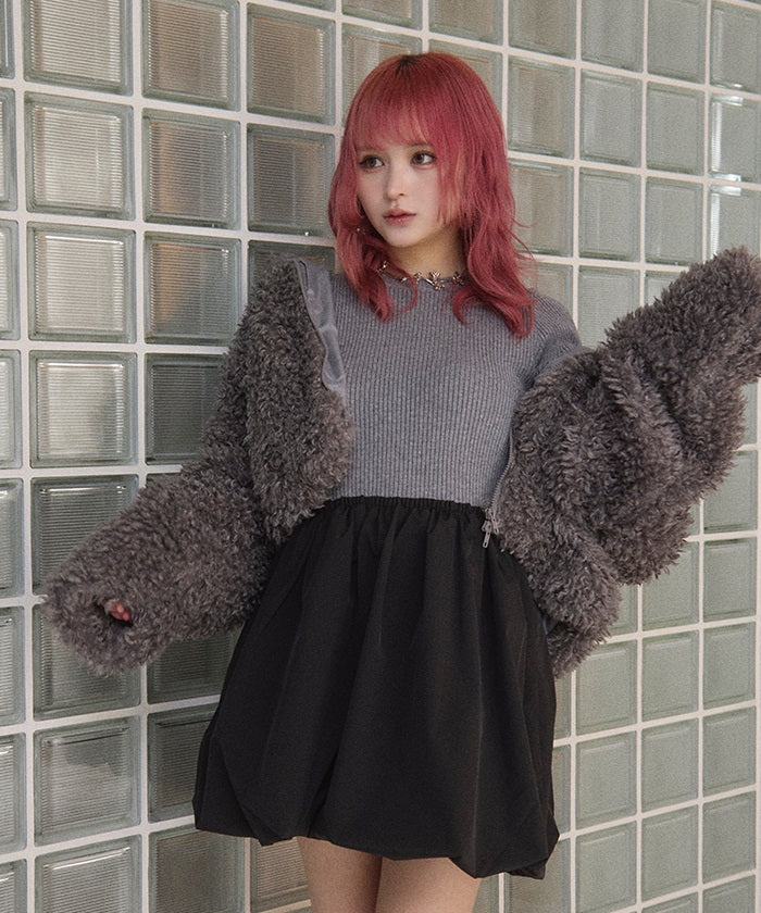 Poodle Faux Fur Short Jacket