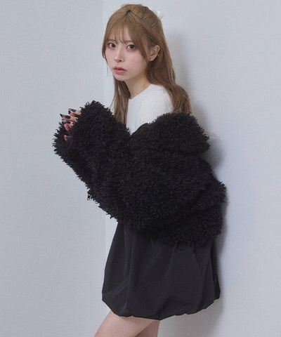 Poodle Faux Fur Short Jacket