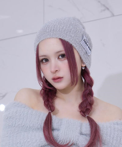 Glitter Knit Beanie