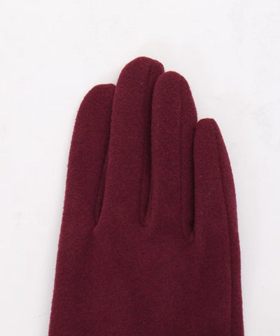 Velour Ribbon & Fur Gloves