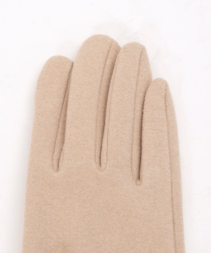 Velour Ribbon & Fur Gloves