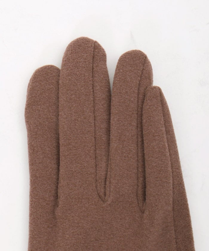 Velour Ribbon & Fur Gloves