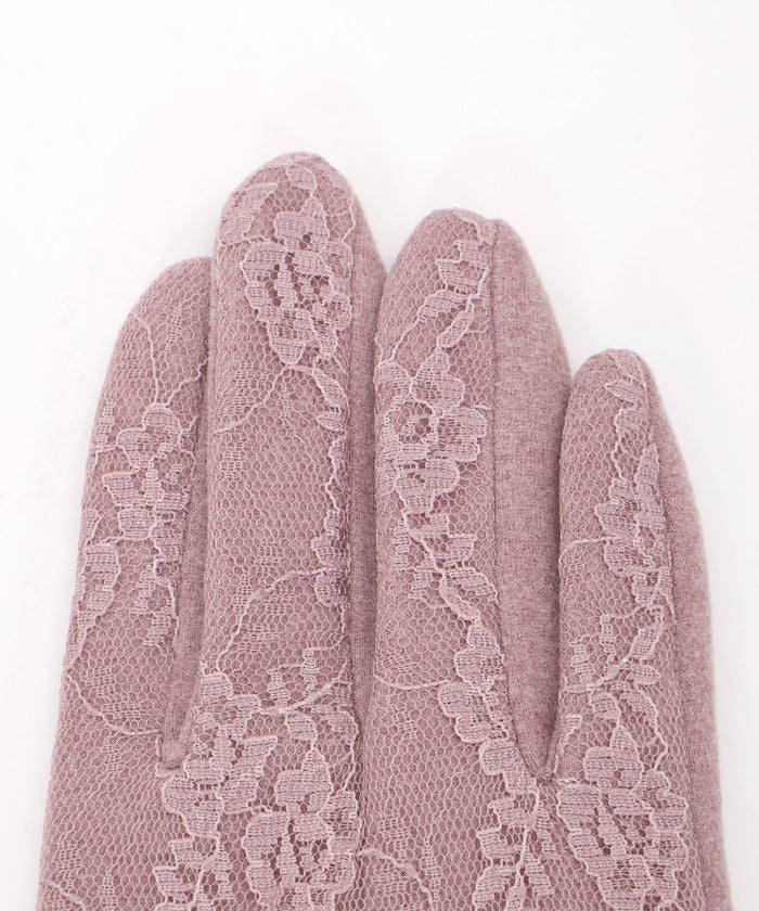 Ribbon Design Full Lace Gloves