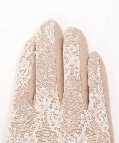 Ribbon Design Full Lace Gloves