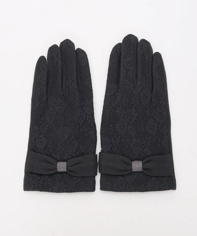 Ribbon Design Full Lace Gloves