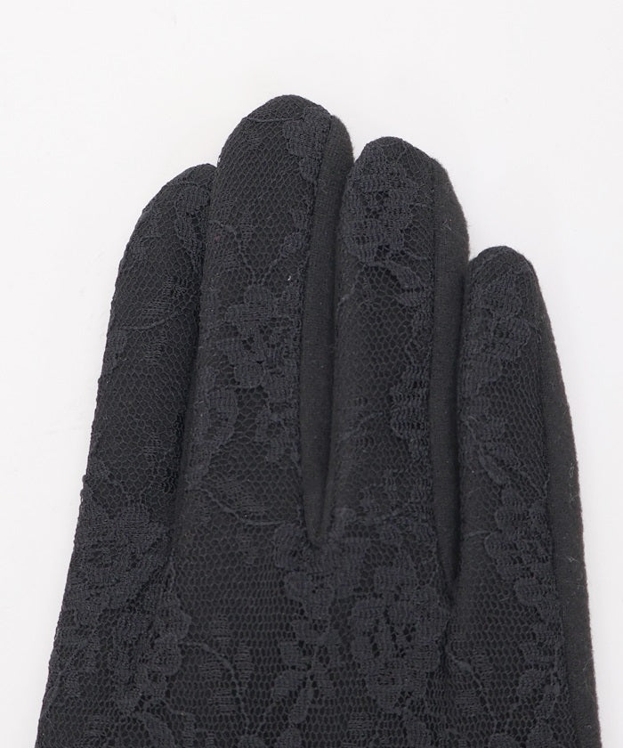 Ribbon Design Full Lace Gloves