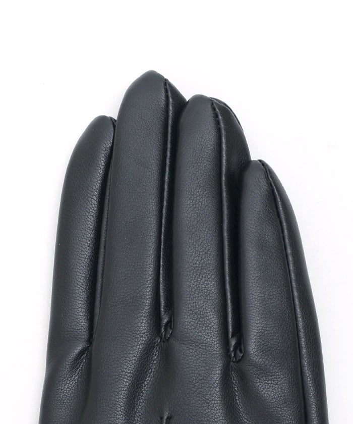 Belt Design Faux Leather Gloves