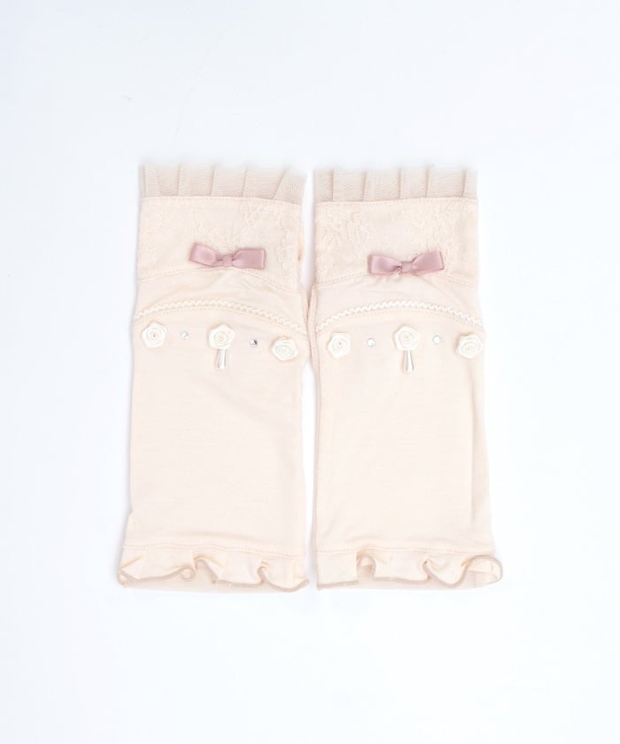 Ribbon Rose Short UV Gloves