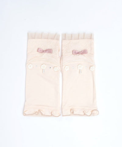 Ribbon Rose Short UV Gloves