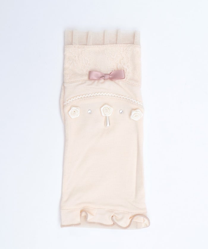 Ribbon Rose Short UV Gloves