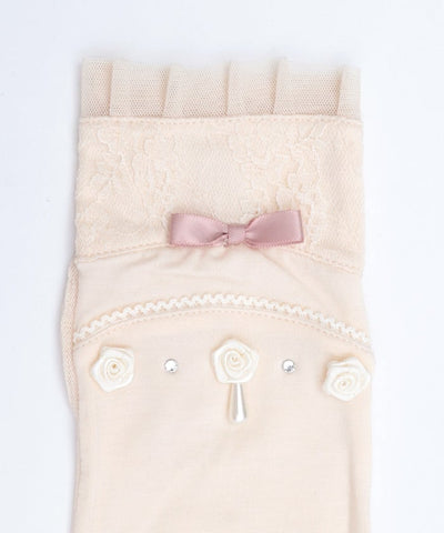 Ribbon Rose Short UV Gloves