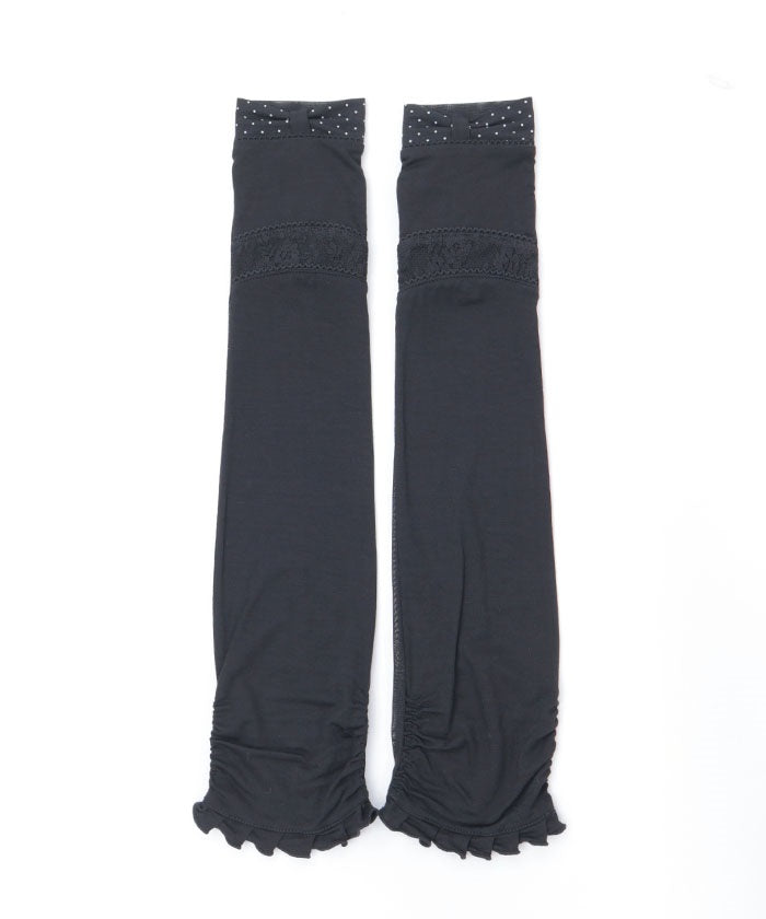 Dot Ribbon Long UV Gloves
