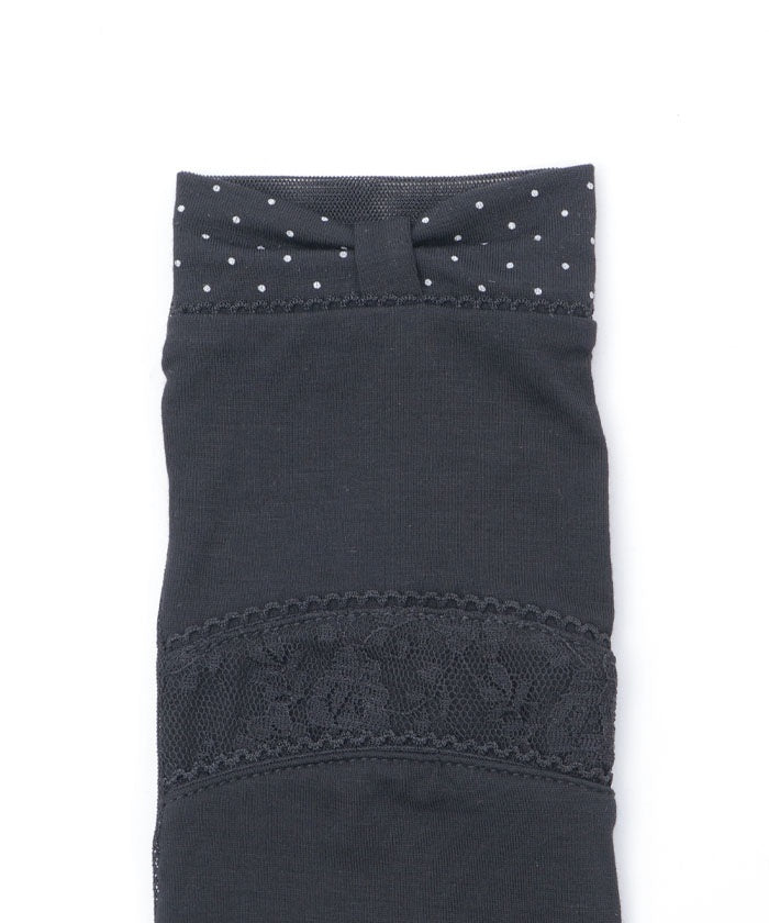 Dot Ribbon Long UV Gloves