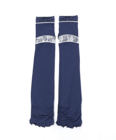 Dot Ribbon Long UV Gloves
