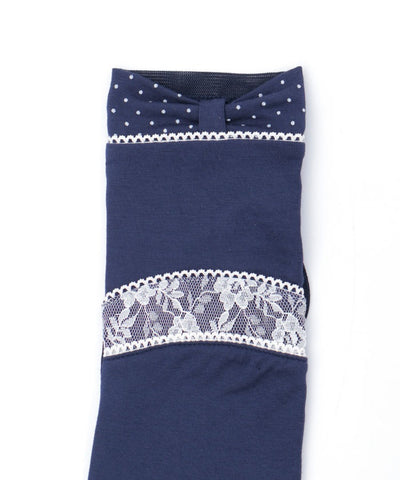 Dot Ribbon Long UV Gloves
