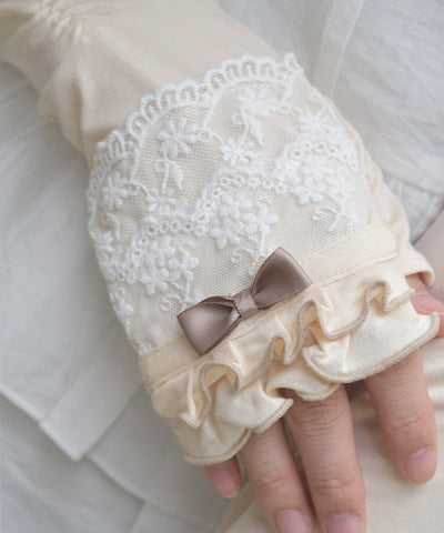 Lace Layered Long UV Gloves