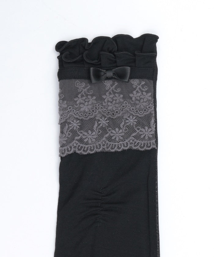 Lace Layered Long UV Gloves