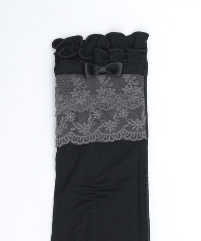 Lace Layered Long UV Gloves