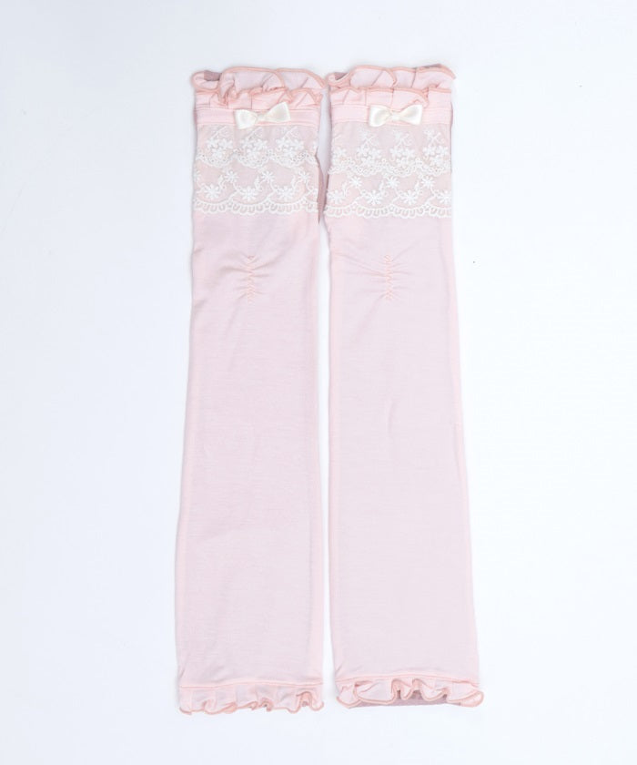Lace Layered Long UV Gloves