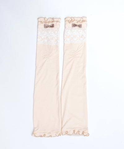 Lace Layered Long UV Gloves