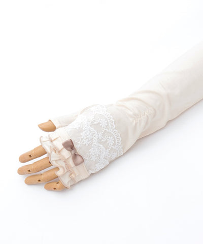 Lace Layered Long UV Gloves