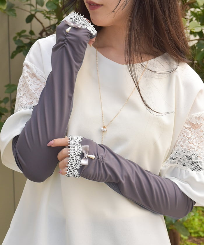 Contact Cooling Lace Design UV Gloves