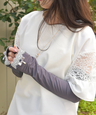 Contact Cooling Lace Design UV Gloves