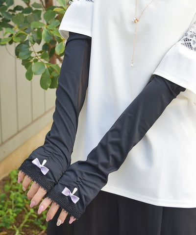 Contact Cooling Lace Design UV Gloves