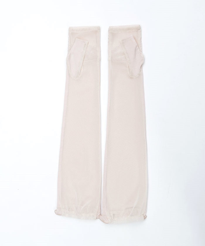 Ribbon Rose Lace Long UV Gloves