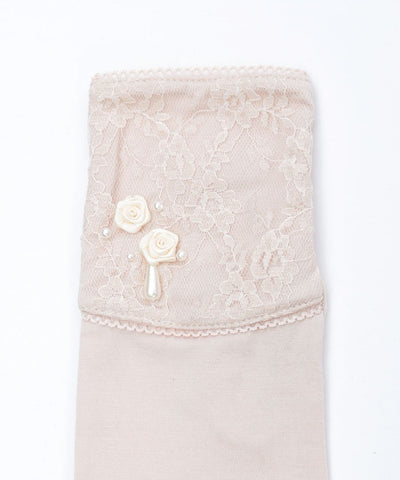 Ribbon Rose Lace Long UV Gloves