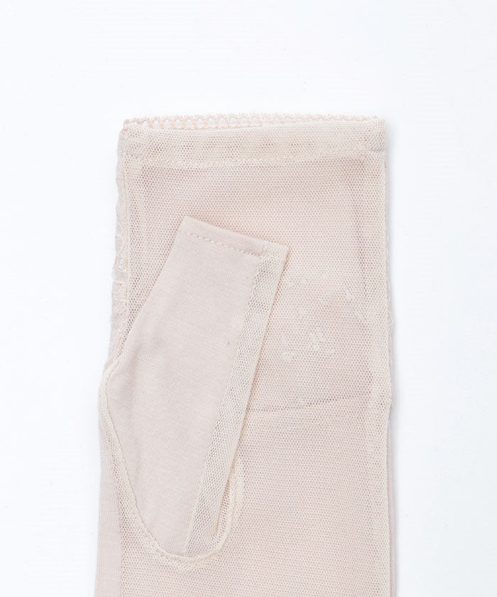 Ribbon Rose Lace Long UV Gloves