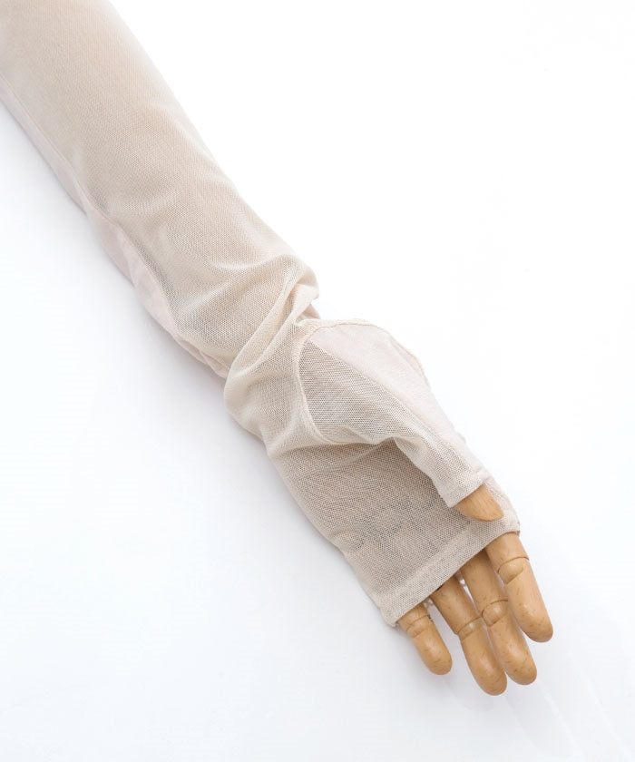Ribbon Rose Lace Long UV Gloves