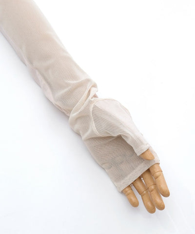 Ribbon Rose Lace Long UV Gloves