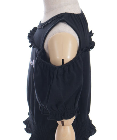 Open Shoulder Logo Embroidery Top