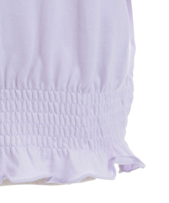 Open Shoulder Logo Embroidery Top