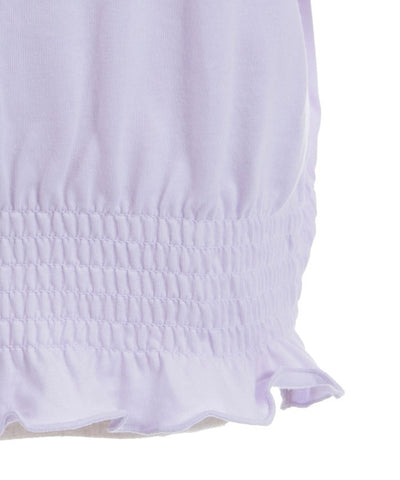 Open Shoulder Logo Embroidery Top