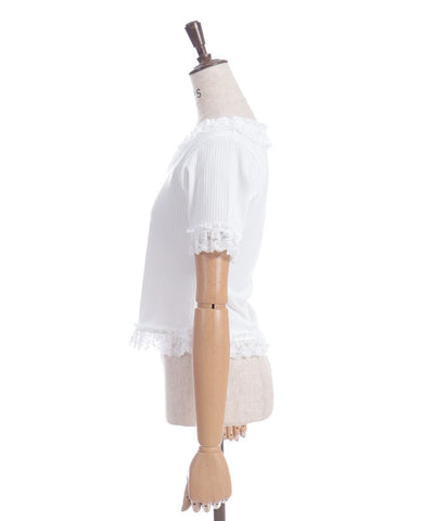 Frill Lace Rib Top