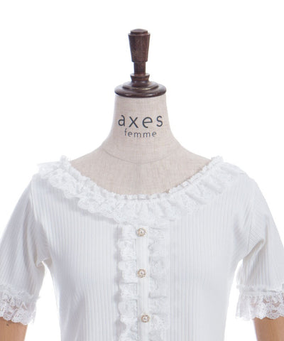 Frill Lace Rib Top