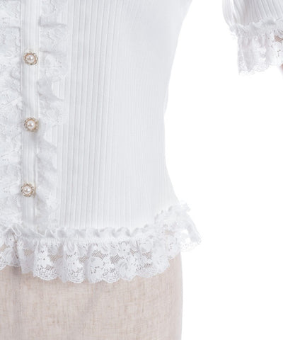 Frill Lace Rib Top