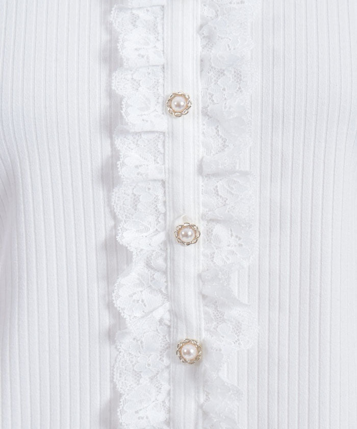 Frill Lace Rib Top