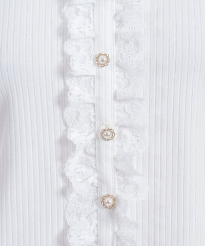 Frill Lace Rib Top